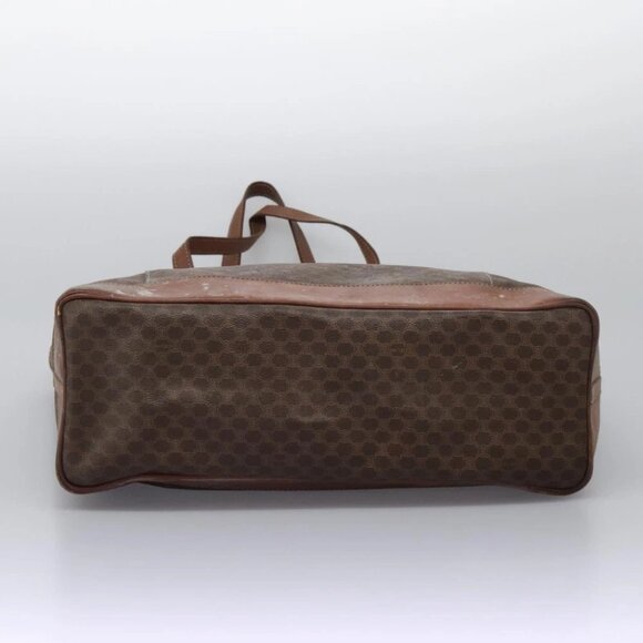 CELINE Macadam Canvas Tote Bag Brown Gold Auth 124118 - Picture 11 of 14